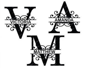 Download Split Monogram Svg Etsy