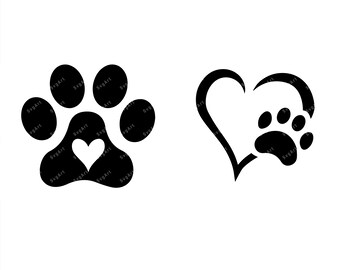 Download Paw Heart Svg Etsy