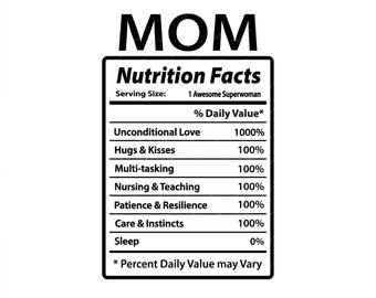 Download Mom Nutrition Facts Etsy