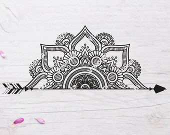 Download Half Mandala Svg Etsy