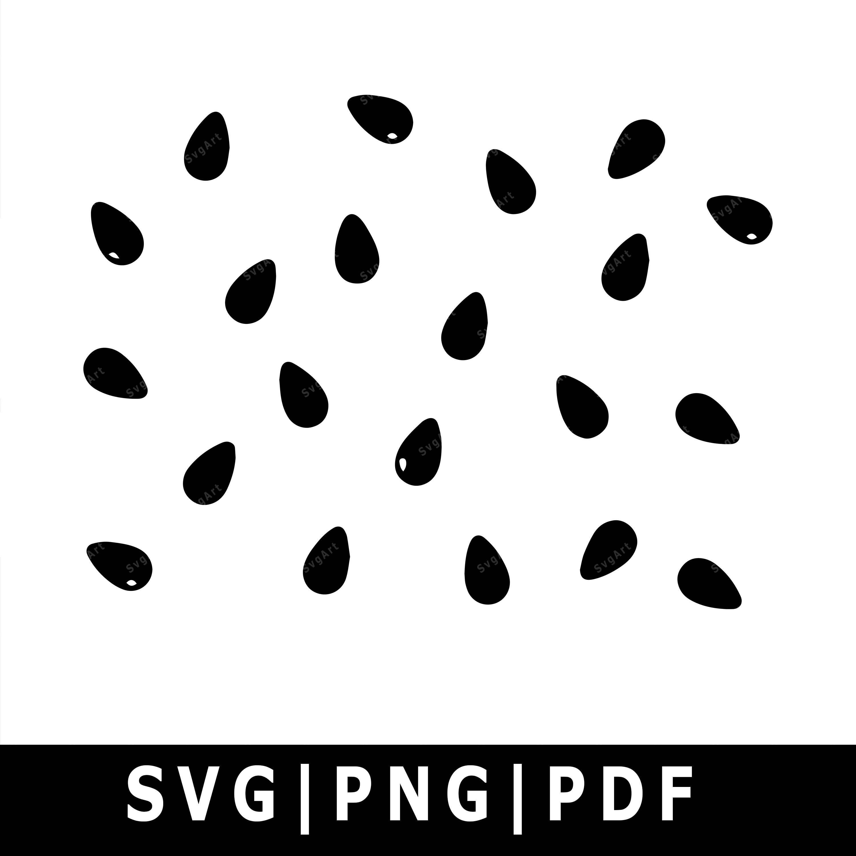 Watermelon seeds svg, PNG, PDF, Cricut, Cricut svg, Silhouette svg, S…