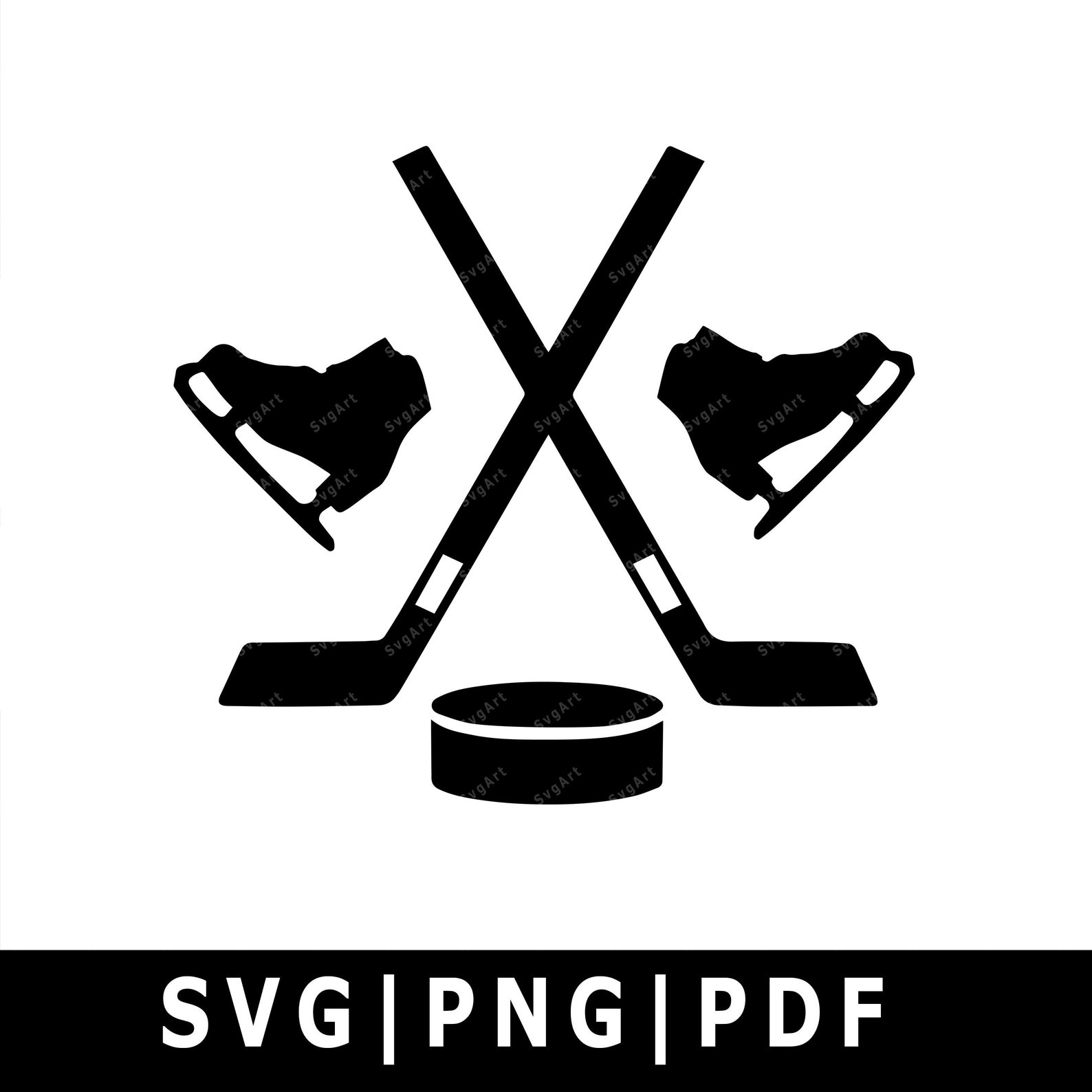 Crossed Hockey Sticks Svg PNG PDF Cricut Silhouette Etsy