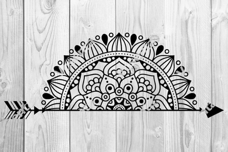 Simple Half Mandala Svg - 101+ SVG PNG EPS DXF File