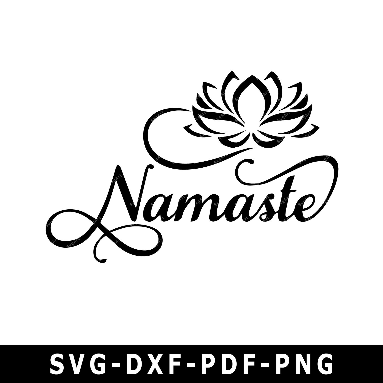 Namaste svg PNG PDF DXF Cricut Cricut svg Silhouette svg | Etsy