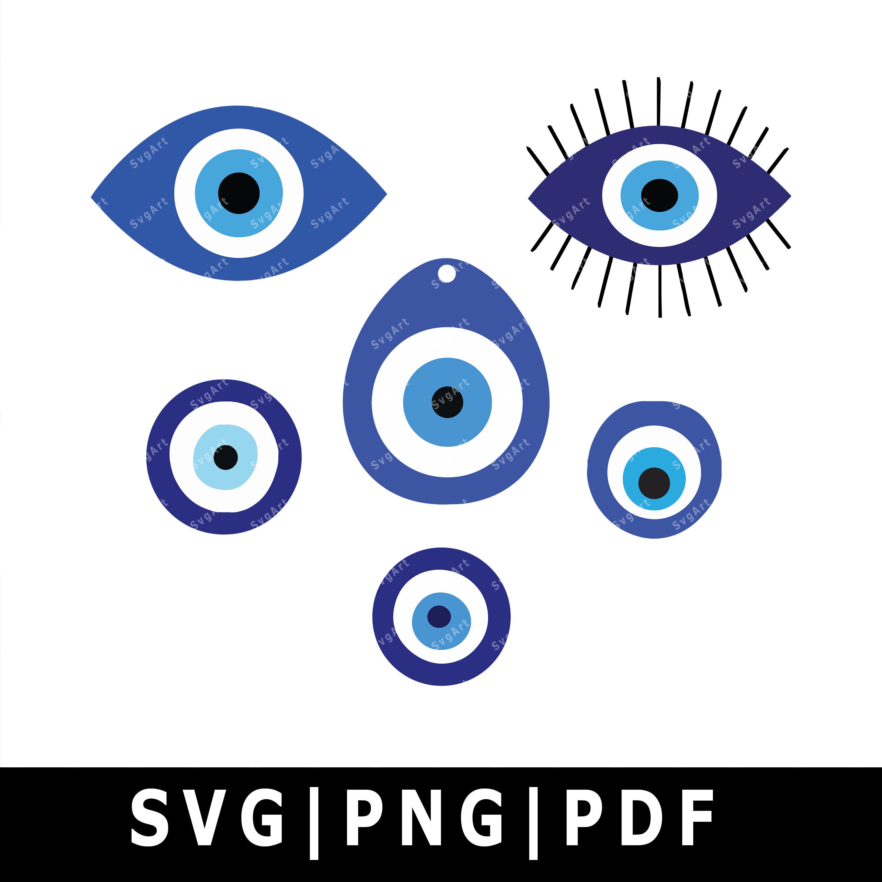 Evil Eye Svg, PNG, PDF, Cricut, Silhouette, Cricut svg, Silhouette sv…