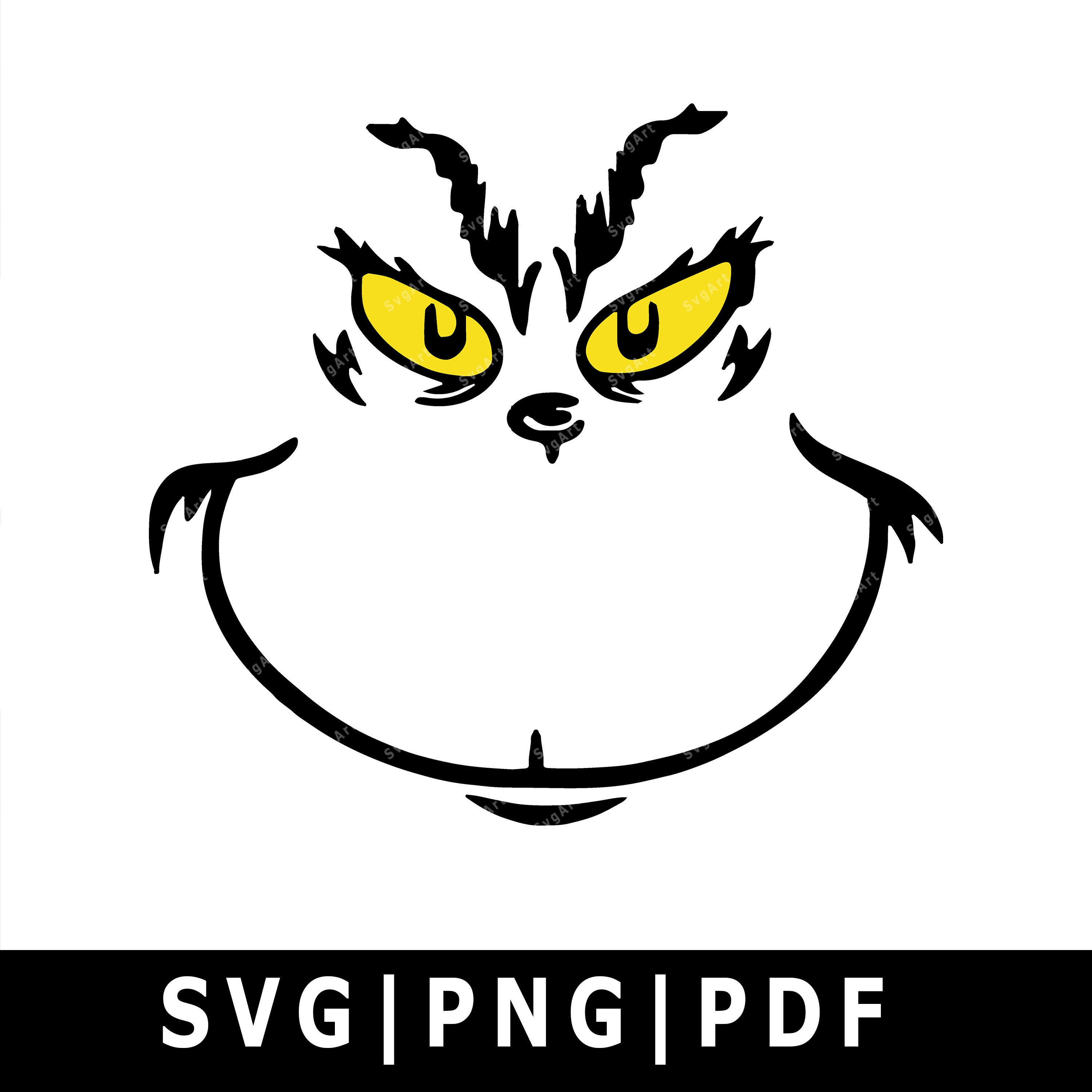 Free Grinch Face Svg Files For Cricut 2220 Svg File For Silhouette