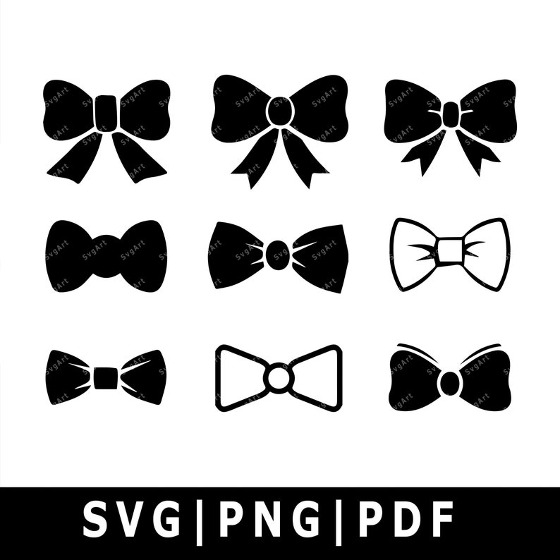 Bow Tie Svg PNG PDF Cricut Silhouette Cricut svg | Etsy