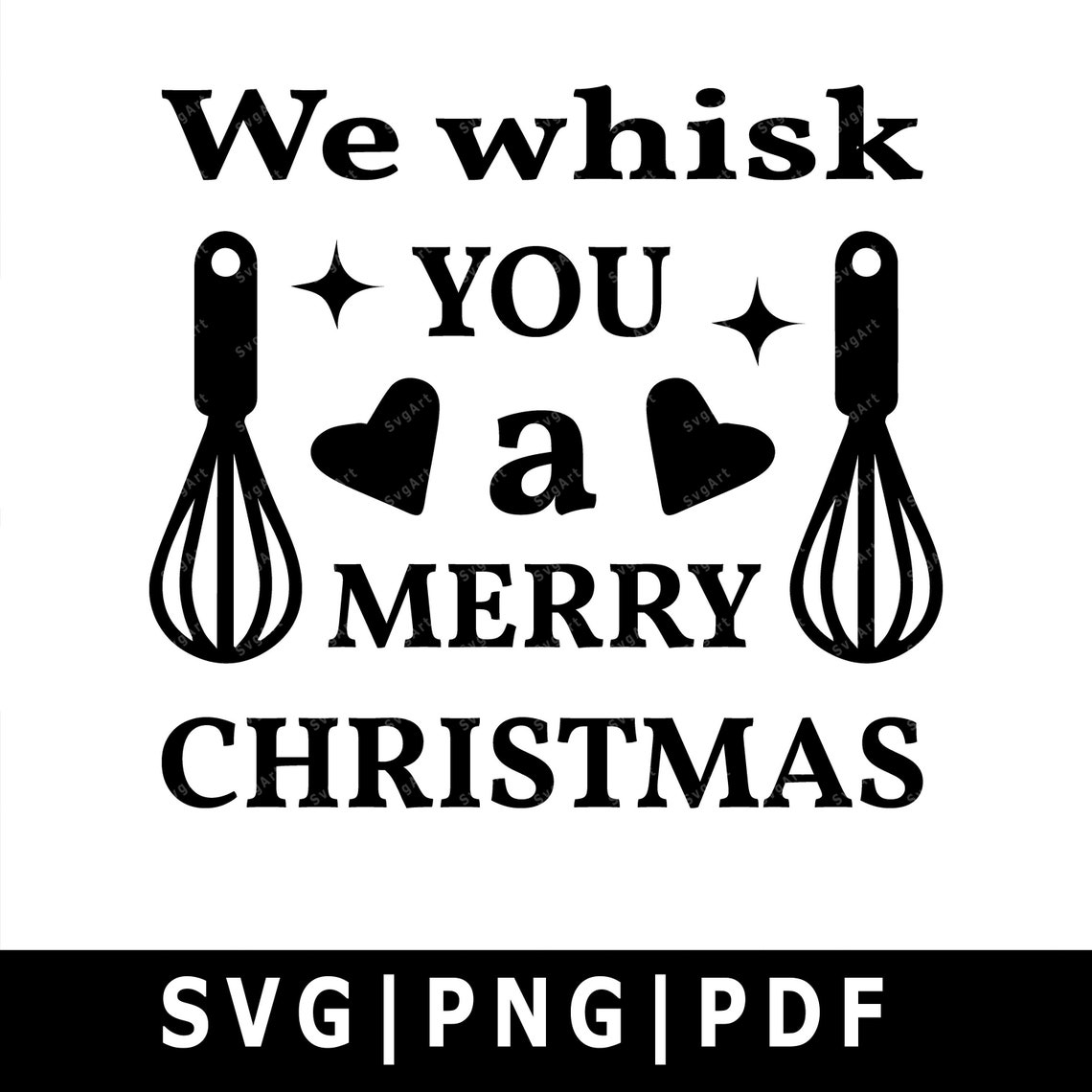 We Whisk You A Merry Christmas SVG PNG PDF Cricut | Etsy