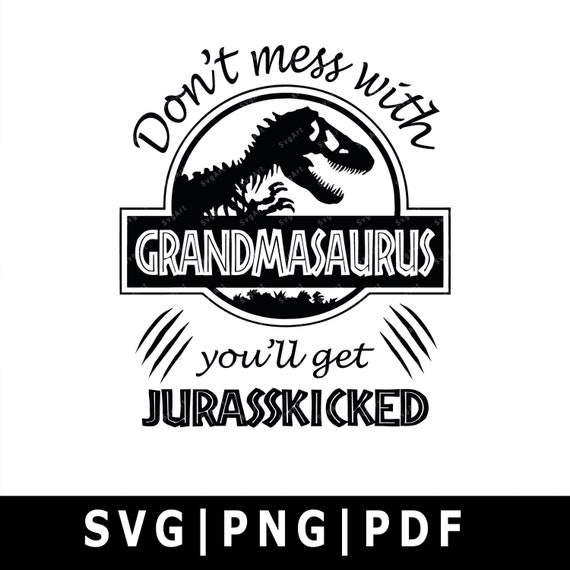 Download Grandmasaurus SVG PNG PDF Cricut Cricut svg Silhouette | Etsy