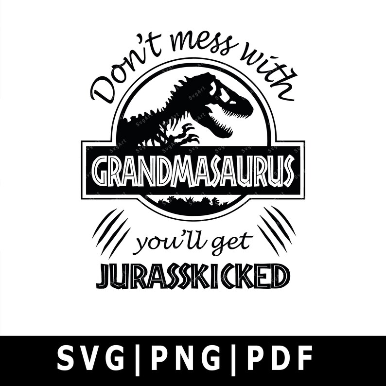 Download Grandmasaurus SVG PNG PDF Cricut Cricut svg Silhouette | Etsy