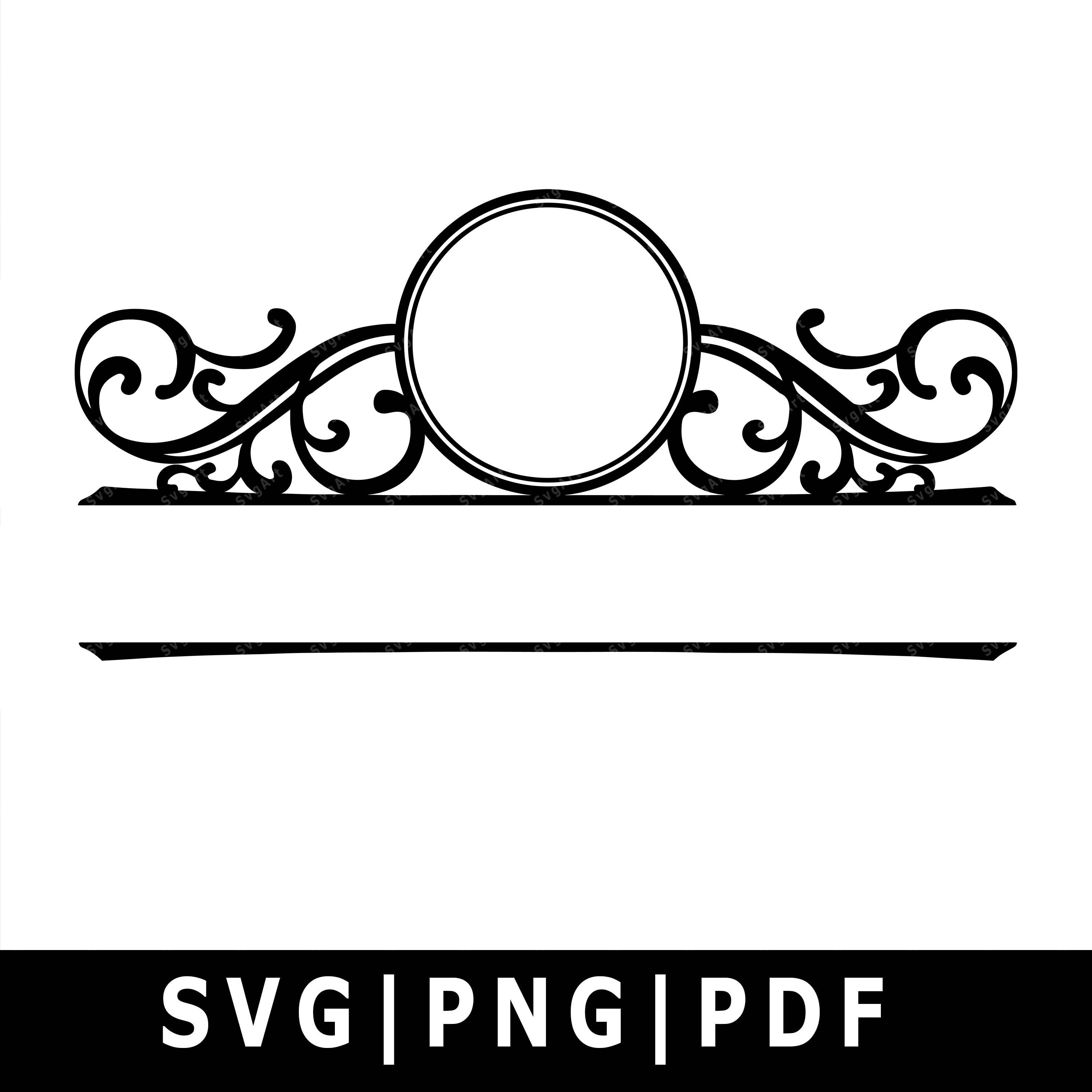 Mailbox Monogram Frame SVG PNG PDF Cricut Silhouette Etsy