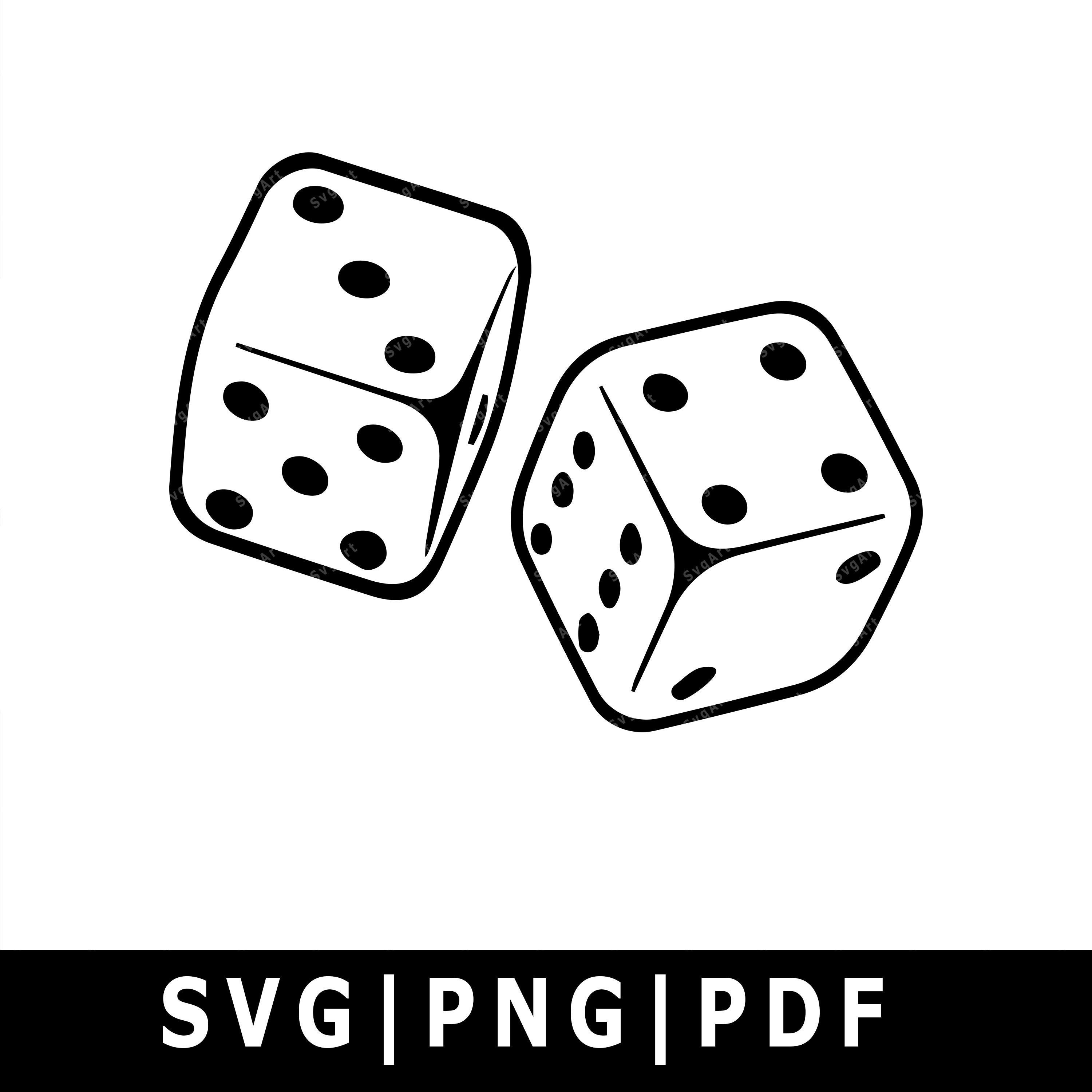 Dice SVG PNG PDF Cricut Cricut svg Silhouette svg Dice Etsy