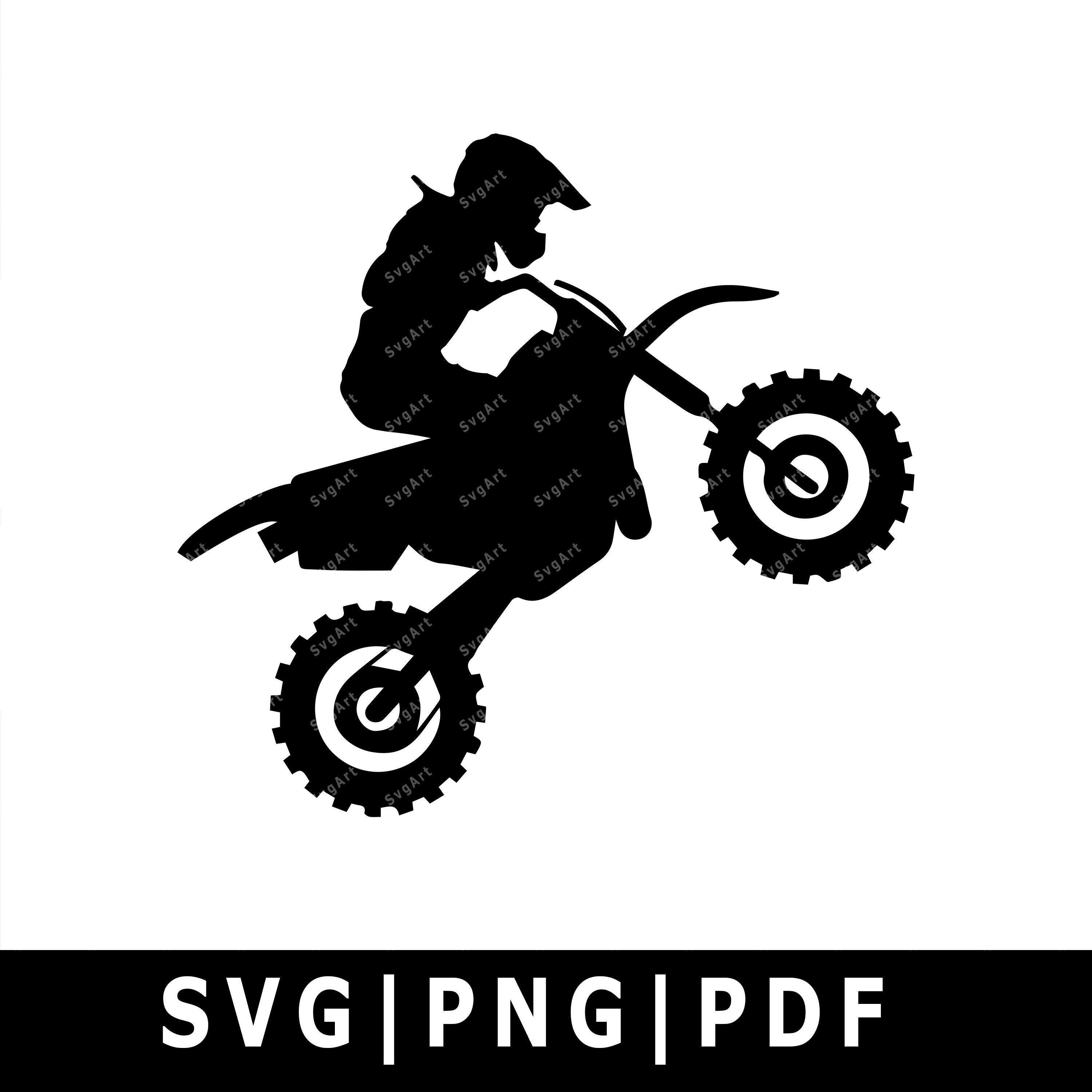 Motocross rider svg PNG PDF Cricut Silhouette Cricut svg Etsy