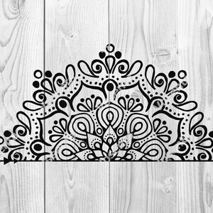 Download Half Mandala Bundle Svg Png Pdf Cricut Silhouette Cricut Etsy