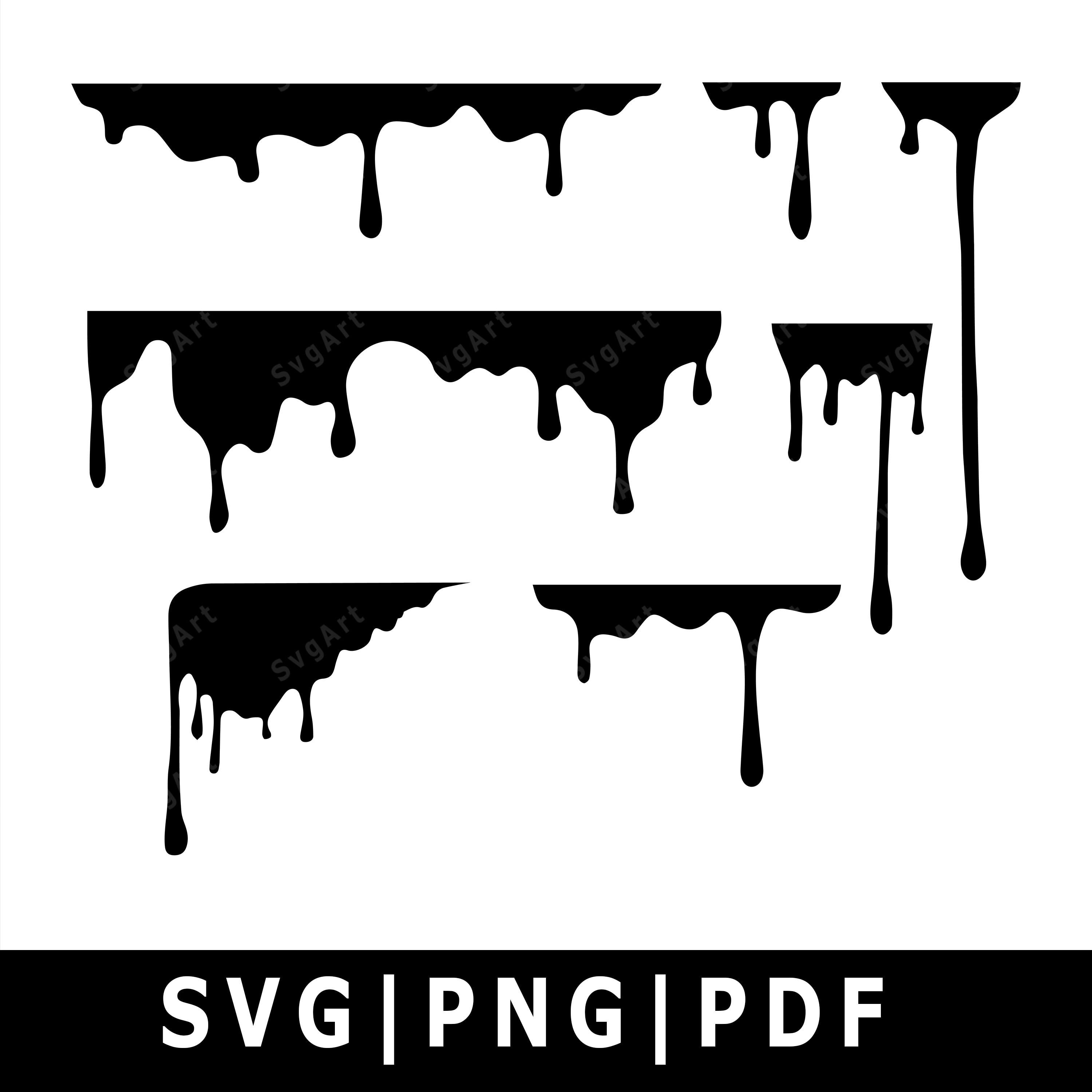 Dripping SVG PNG PDF Cricut Silhouette Cricut svg Drip | Etsy