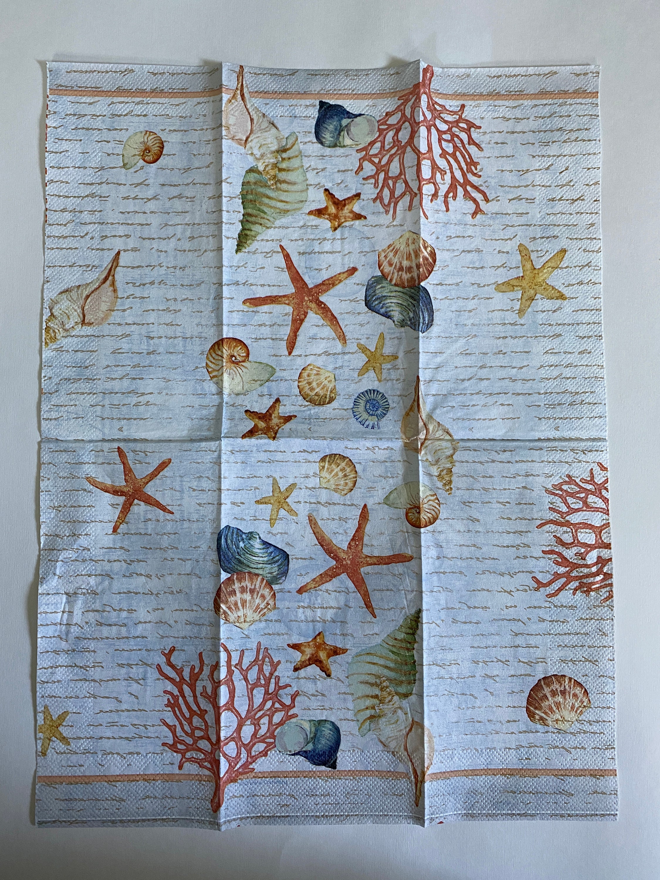 2 Nautical Paper Napkins for Decoupage Scrapbooking Crafting Etsy New