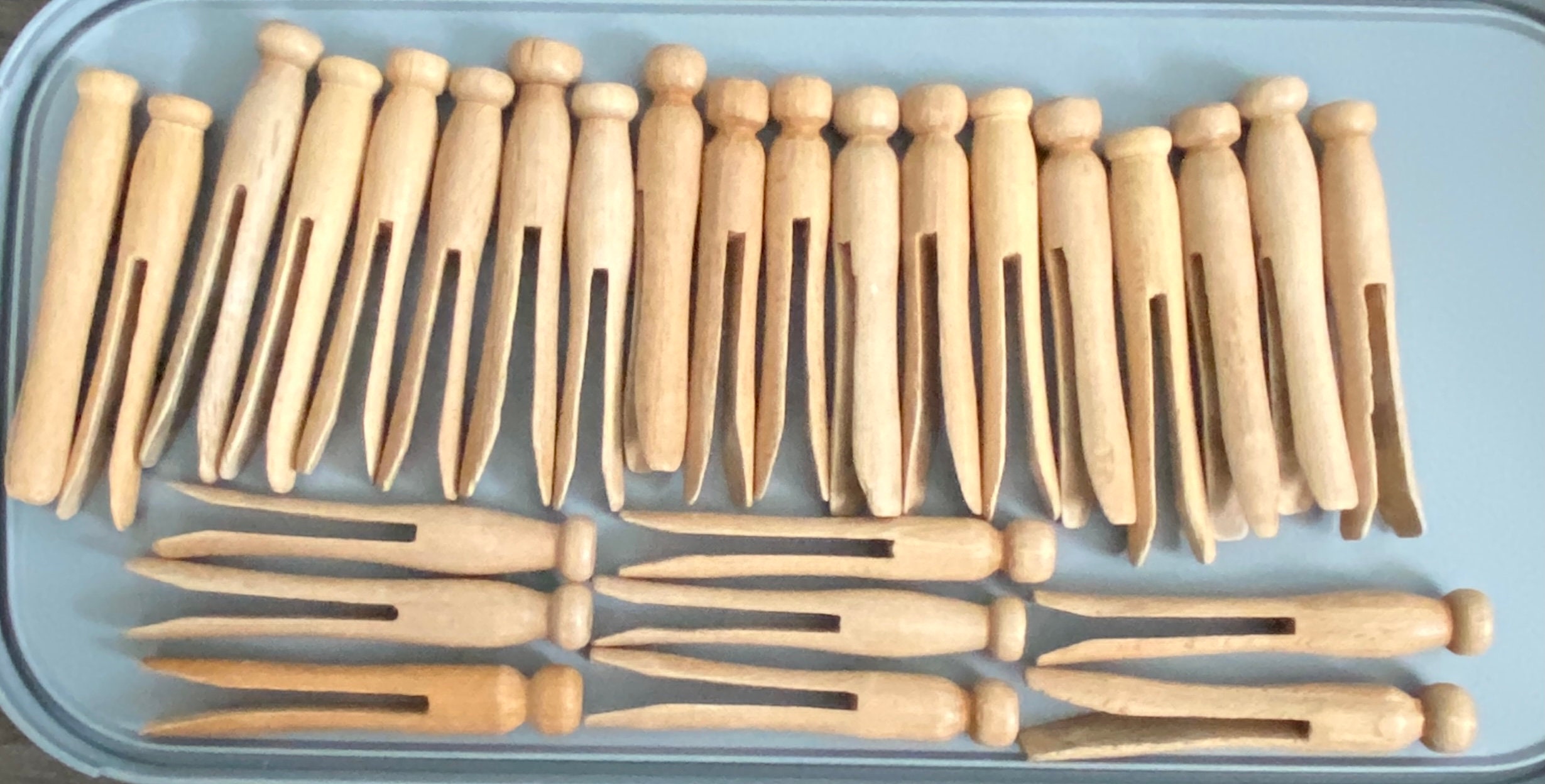 27 Round Wooden Clothespins great for crafts or hanging Etsy