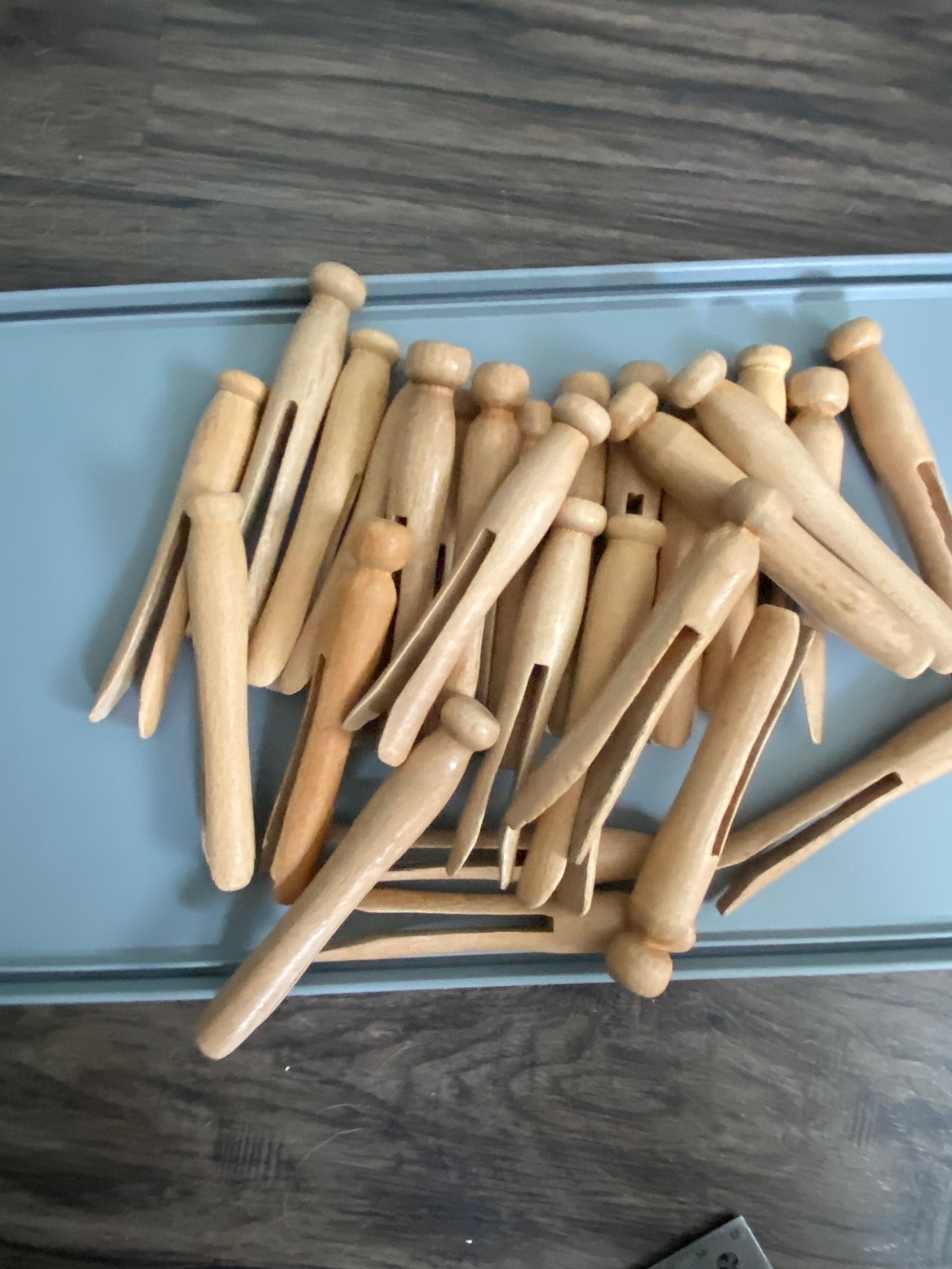 27 Round Wooden Clothespins great for crafts or hanging Etsy