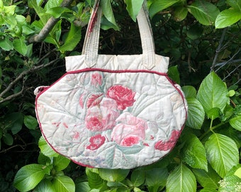 Quilted vintage rose Bag