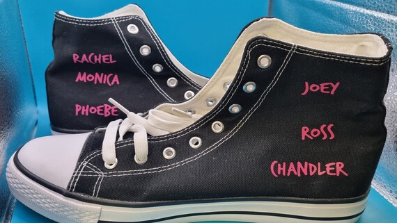 Friends Tv Show Inspired High Tops Like Converse. Custom Made - Etsy UK Friends Tv Show Inspired High Tops Like Converse. Custom Made - Etsy UK