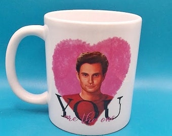 You are the one printed mug, Joe, You, tv show, netflix, i wolf you, stocking filler, tv show gifts, love, gifts for him and her, heart,love