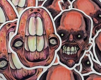 Pegatinas de cabeza espeluznantes