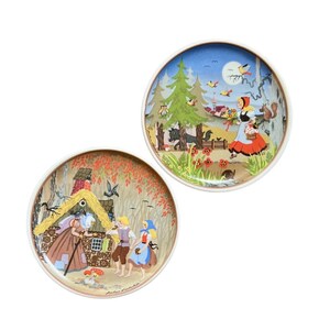 Two Mini Fairytale Collectors Plates by Barbara Furstenhofer; Hansel & Gretel