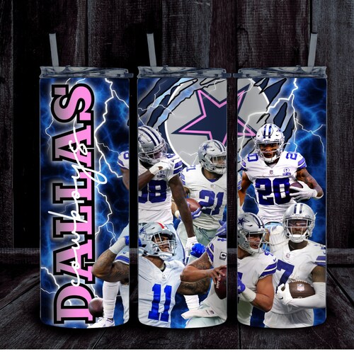Hot Pink and White Glitter Cowboys Tumbler PNG for 20 Oz and - Etsy