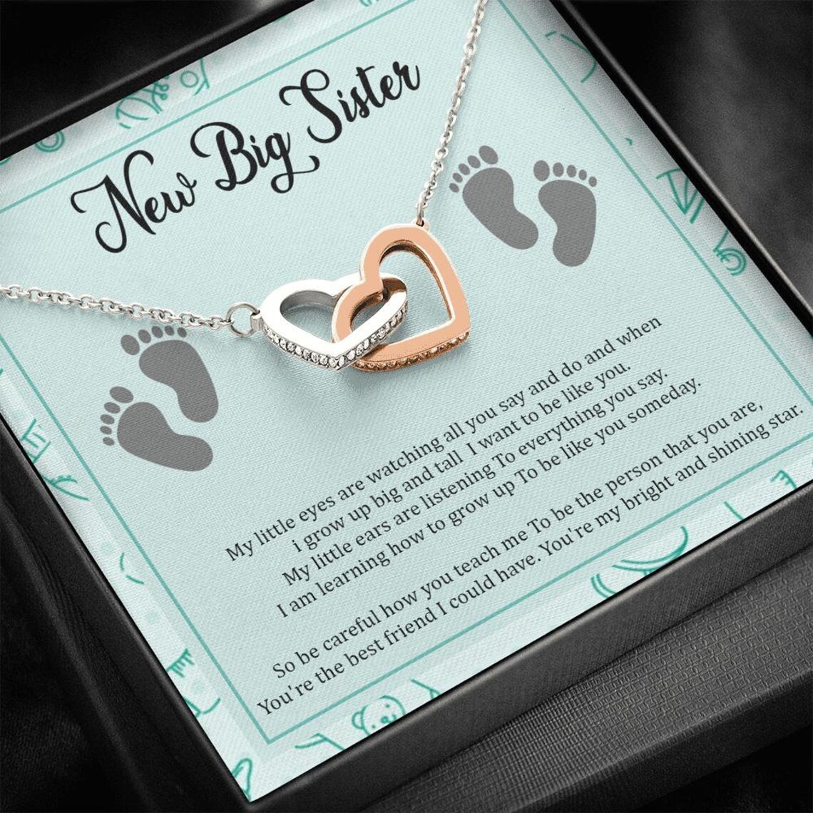 Neue große Schwester Geschenk Halskette Geschenke von Baby - Etsy.de