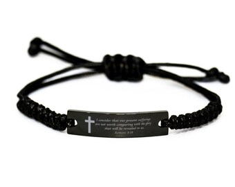 Romans 8:18 Bracelet,i Consider That Our Present Sufferings,inspirational Bible Quotes Bracelet,bible Verse Bracelet,gift For Him Her