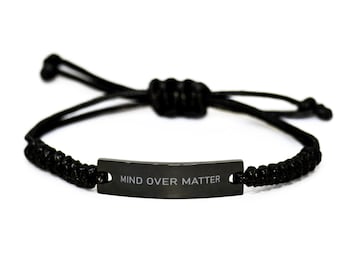 Mind Over Matter Bracelet, Self Esteem, Inspirational Quote Bracelet, Inspirational Gift,motivational Quote Bracelet
