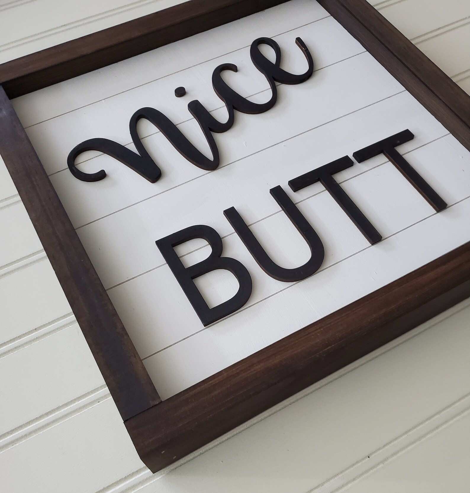 Nice Butt signo de baño divertido letrero de madera | Etsy