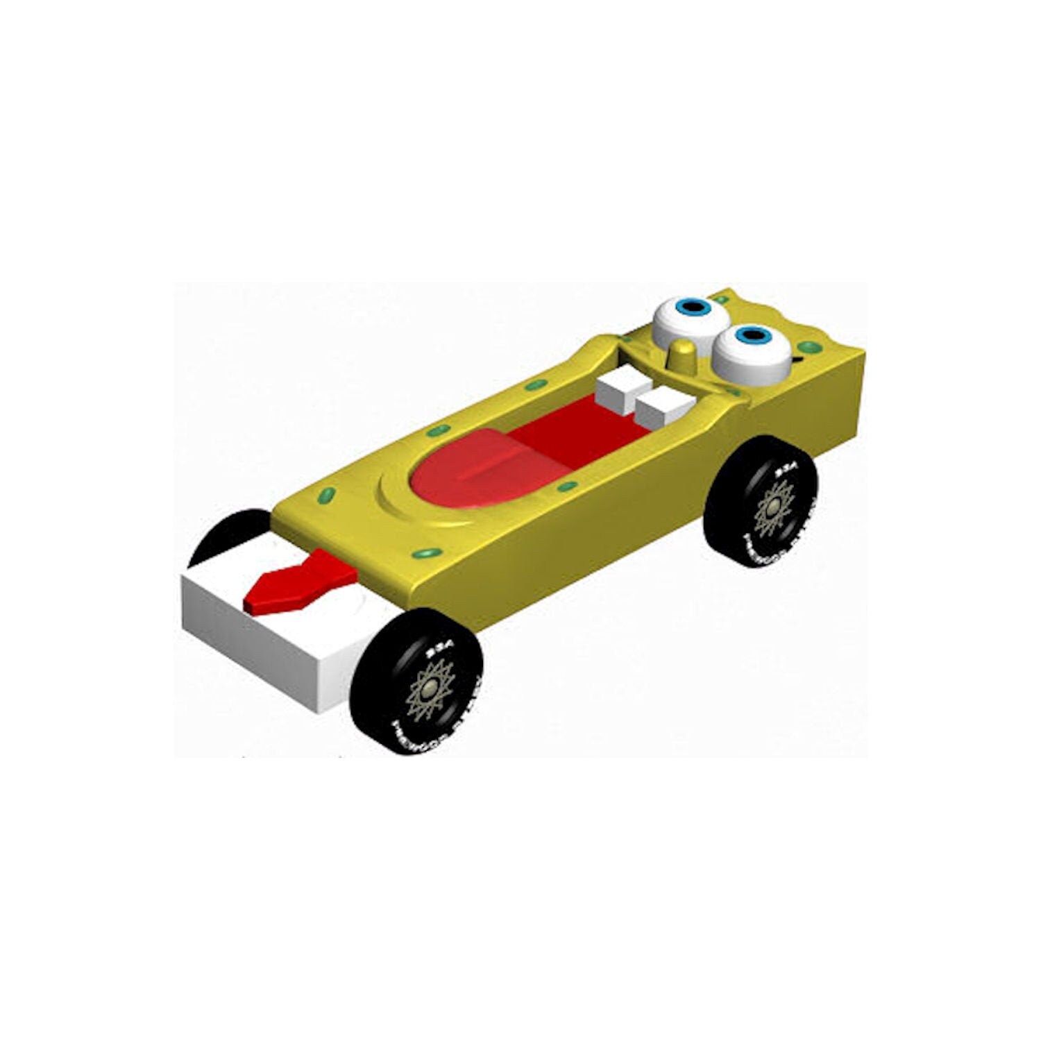 Spongebob Pinewood Derby Car Design Plan With Cutout Etsy
