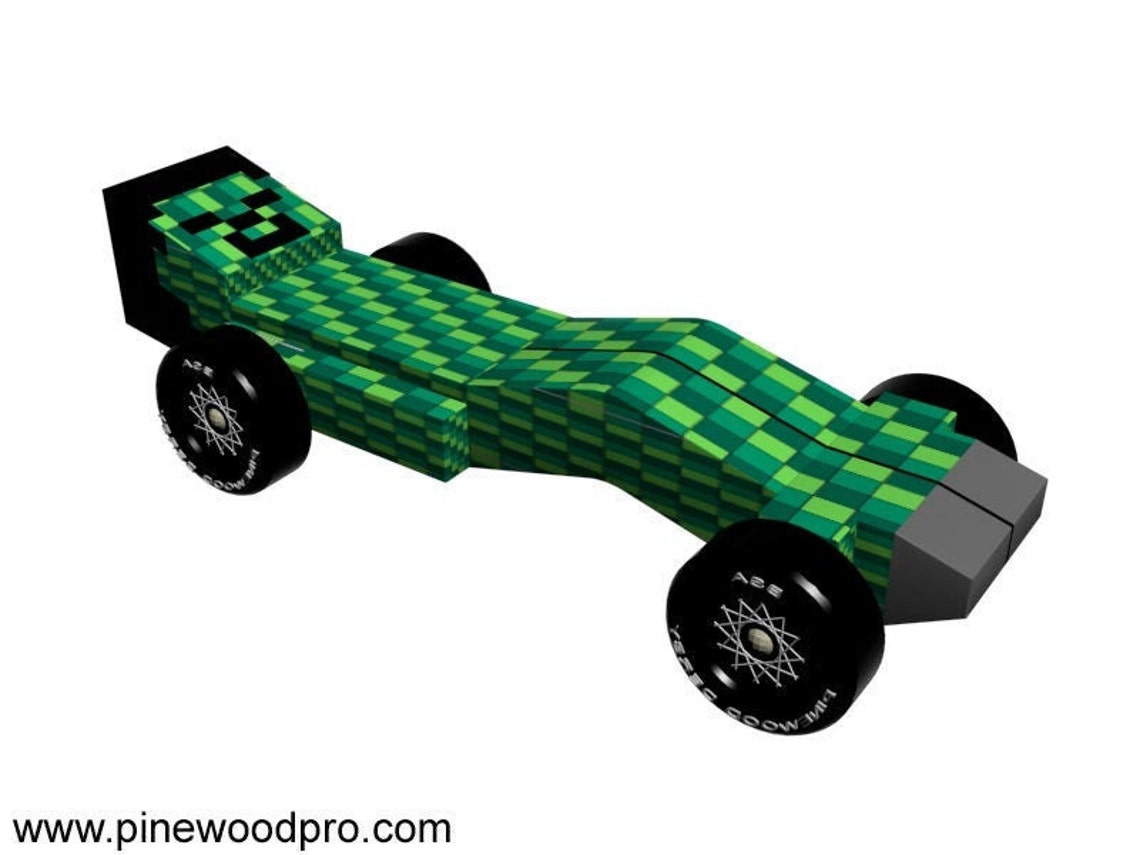 Minecraft Pinewood Derby Car Design Plan-how to Cut Out a | Etsy