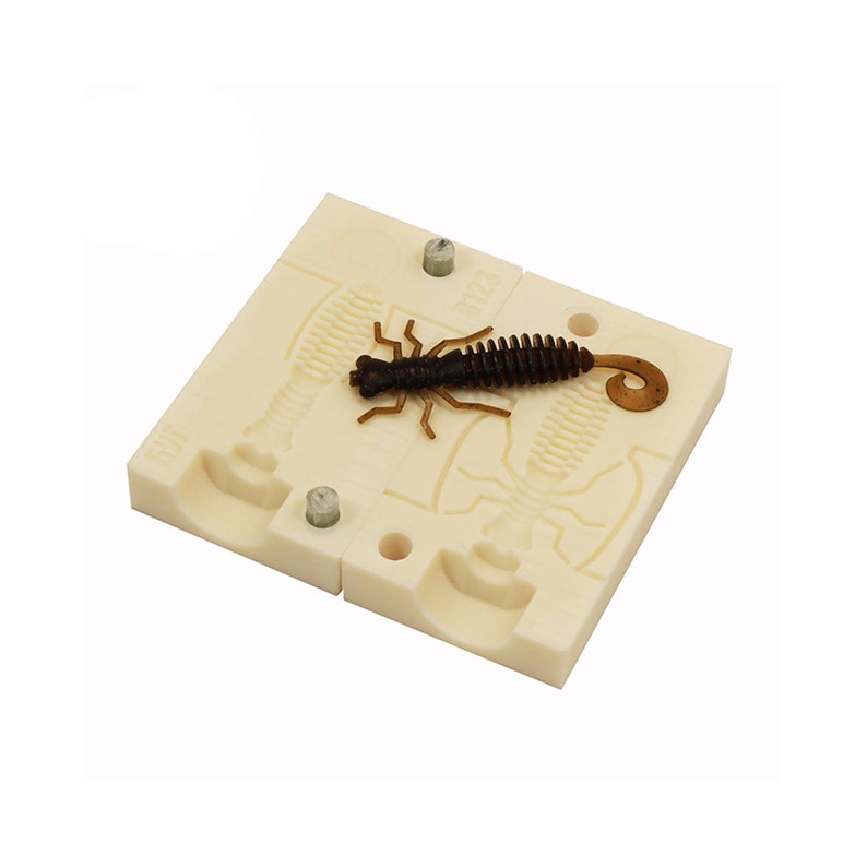 Fishing soft bait mold LarvaLux 4,5 inch model B140