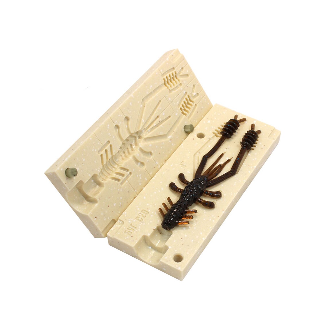 Fishing soft bait mold RingShrimp 4 inch model C20 Etsy