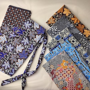 Batik Sarong Wrap with Rope 40&quot;X55&quot; Colorful Summer Beach Cover Ups, Bali Batik Fabric Textiles Clothes & Decorative Floral Flower Clothes