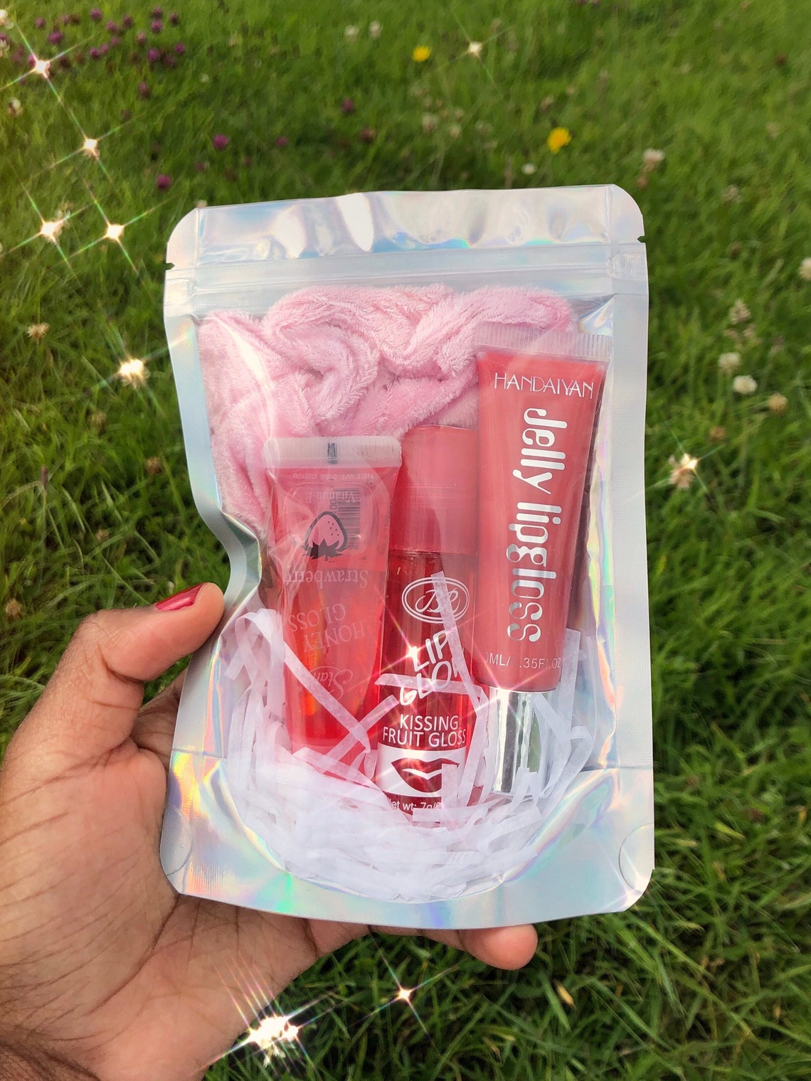 Lipgloss lip Gloss Bundles With Scrunchies pack of 3 or 4 Etsy UK