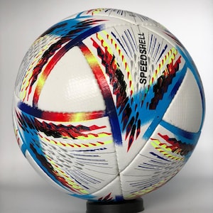 World Cup 2022 Soccer Ball Official Size 5 Final Match Ball, Hand Stitched Qatar World Cup Football Gift for Soccer Fans,Durable PU Leather