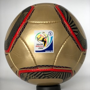 Handmade 2010 World Cup Golden Soccer Ball Size 5, South Africa Final Match Ball, Perfect Birthday Gift for Soccer Fans, Collectibles