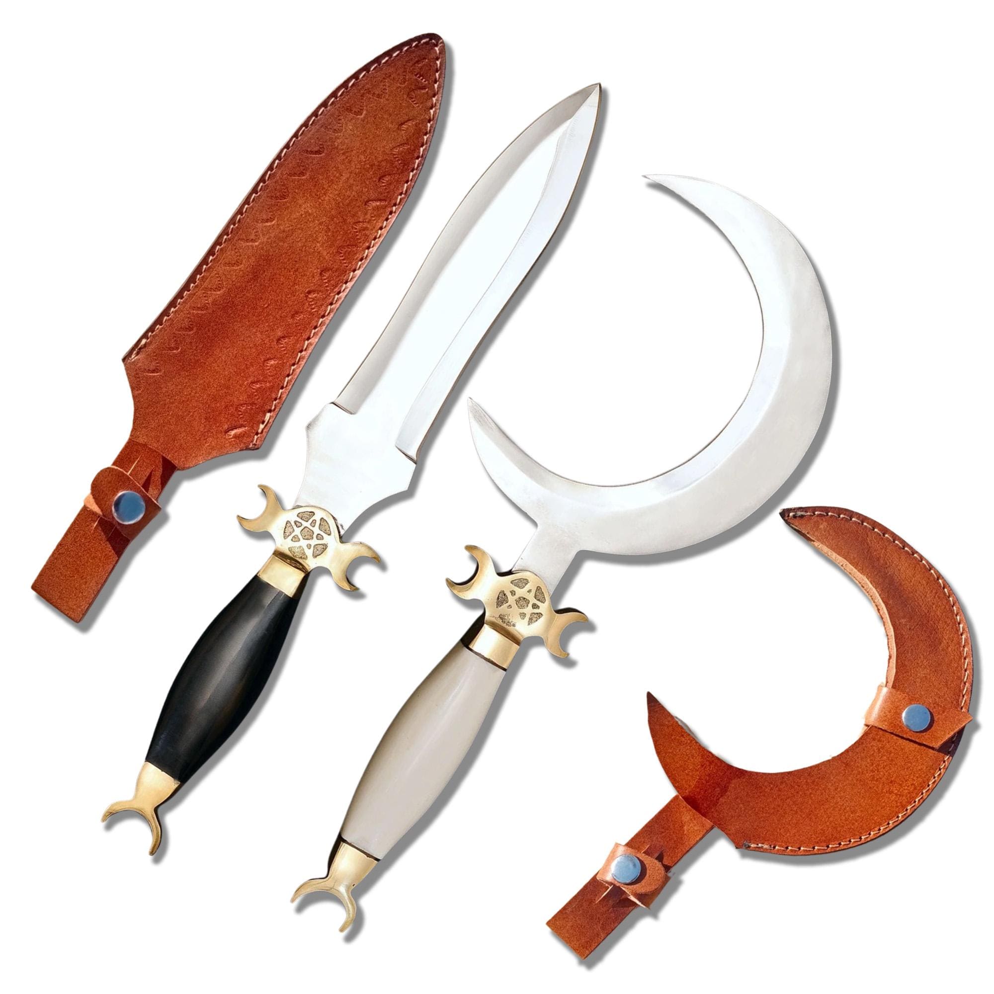 木製ダガー 彫刻ハンドル付き 約40cm 木製ダガー 彫刻ハンドル付き 約40cm 木製ダガー 彫刻ハンドル