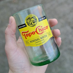Topo Chico Glass: Upcycled 12oz Bottle, Handmade Tumbler