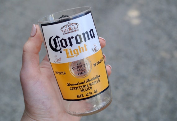 Corona Light / Botella de cerveza reciclada / Vaso para beber - Etsy España