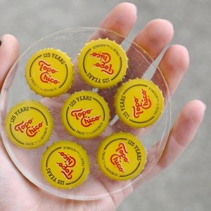 Topo Chico Bottle Cap Coaster: Handmade Resin Upcycled Art