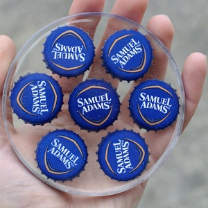 Samuel Adams | Handmade Coaster from Repurposed Sam Adams Beer Bottle Caps