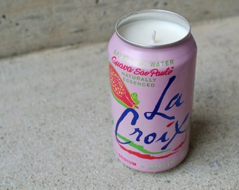 La Croix - Guava Sao Paolo | Candle in Upcycled Seltzer Can | Hand-Poured Candle in Repurposed La Croix Can