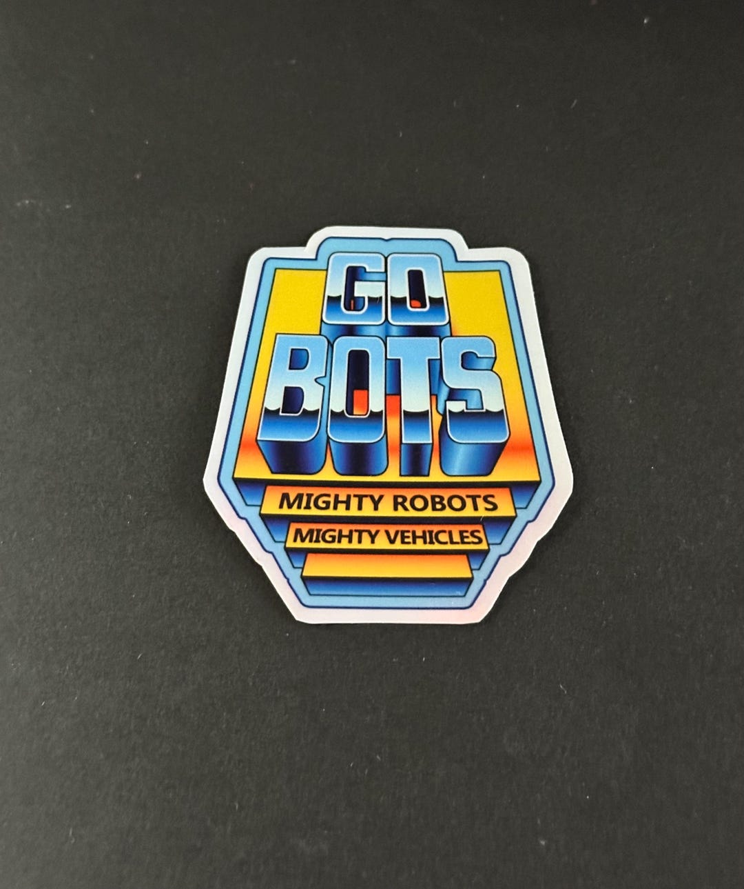 GO BOTS Retro Style Holographic Sticker Laptop, Pc, Vehicle, Truck ...