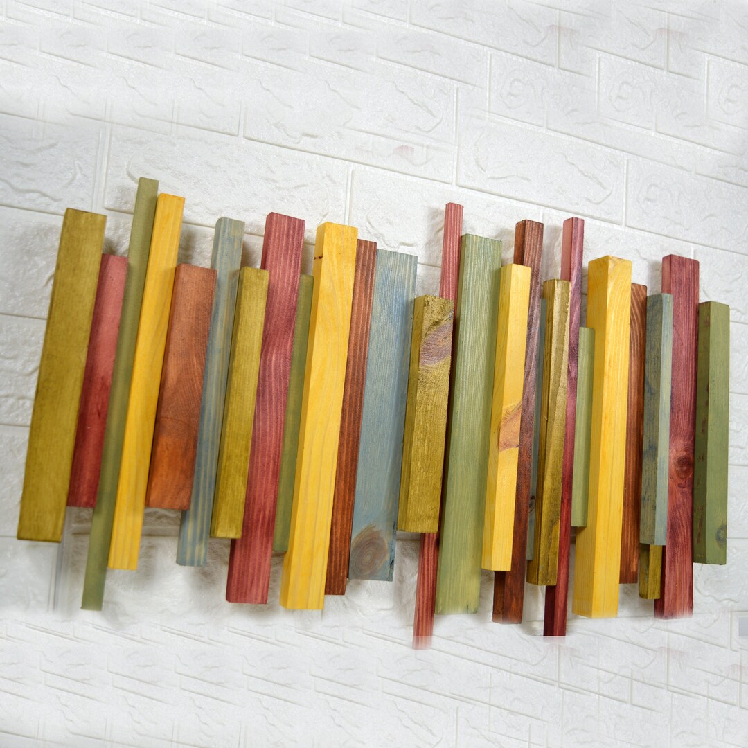Soundwave Wood Wall Art, 3D Art Sculpture, Contemporary Abstract Art