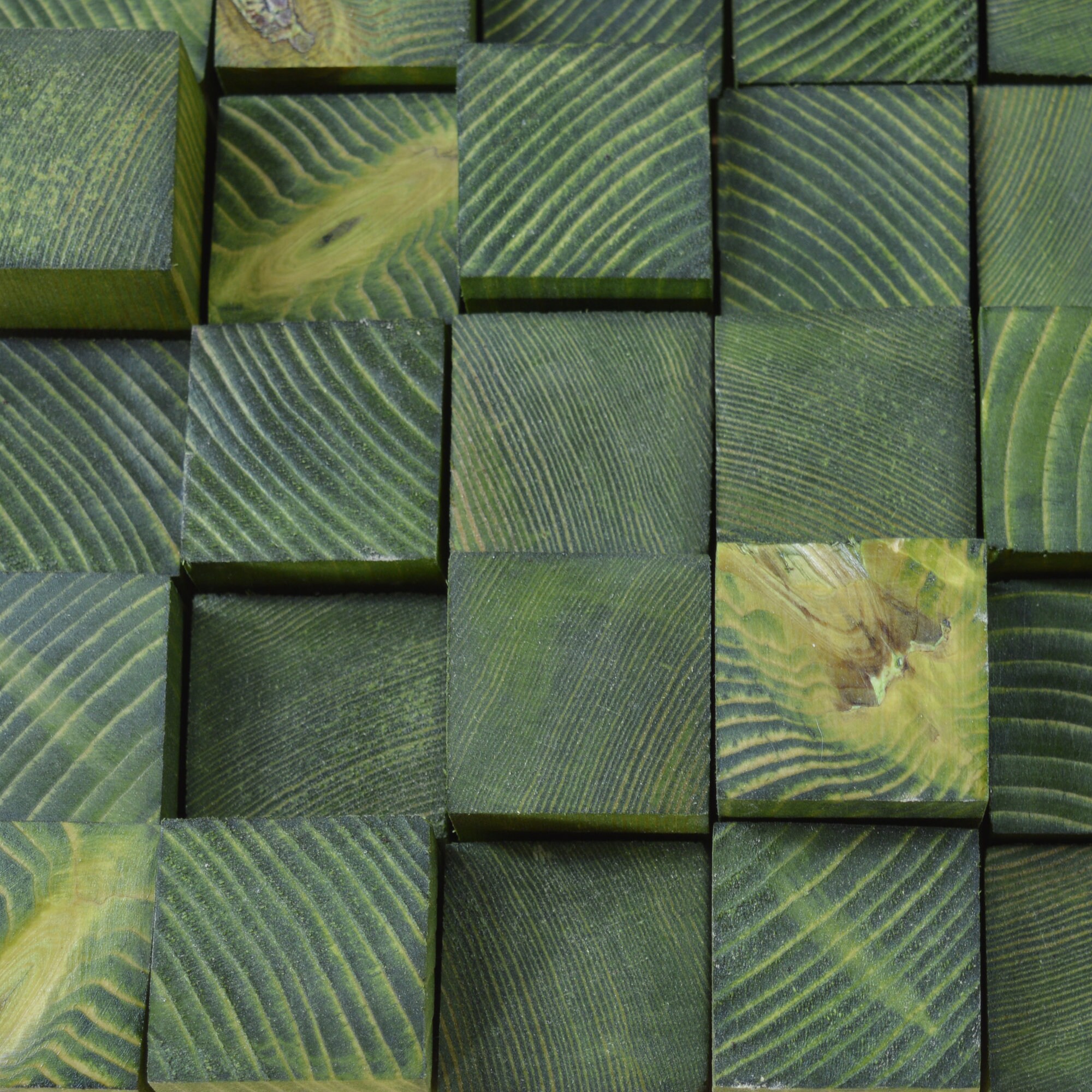 Modern Wood Wall Art, Wood Wall Sculpture, Green Wood Wall Art, Bedroom