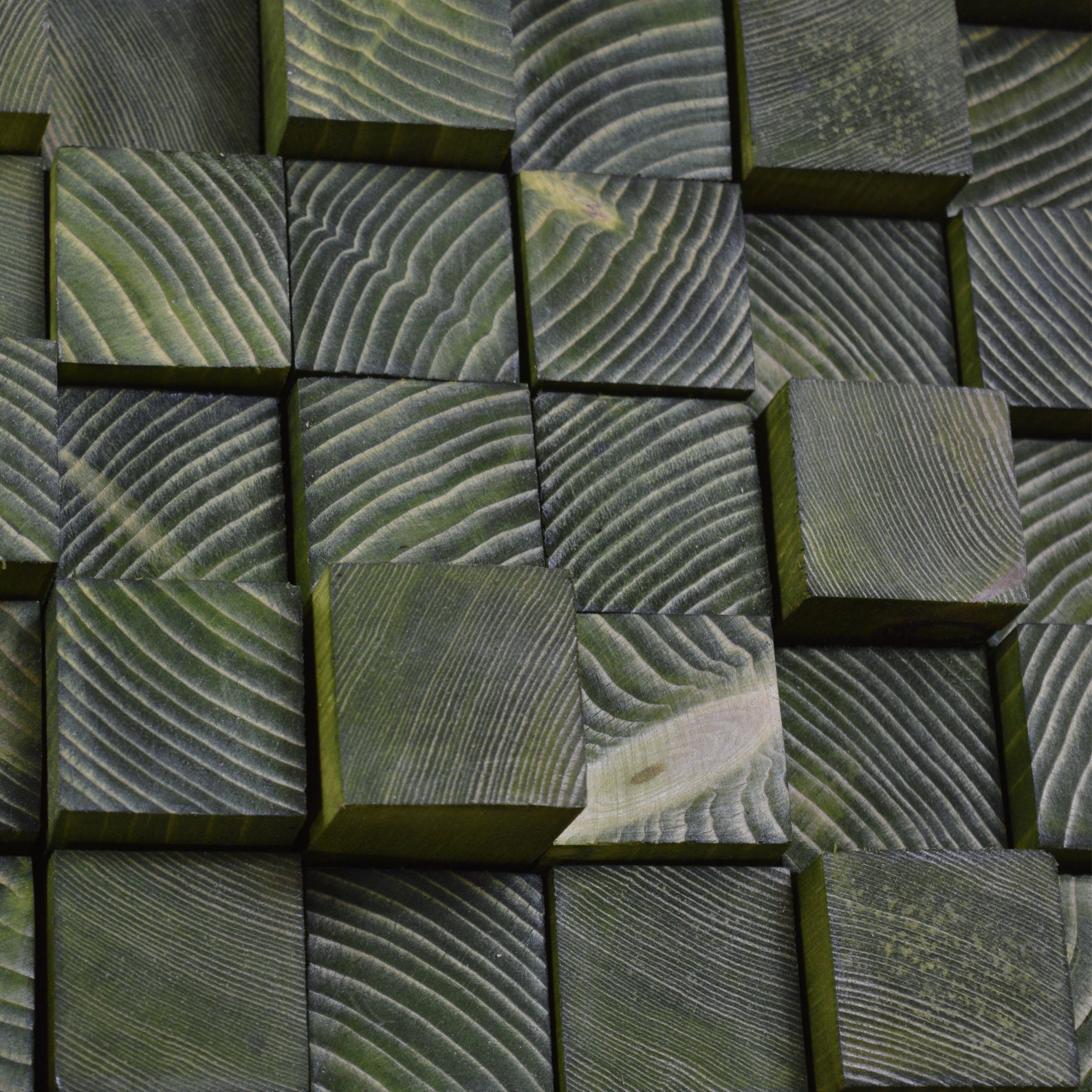 Modern Wood Wall Art, Wood Wall Sculpture, Green Wood Wall Art, Bedroom